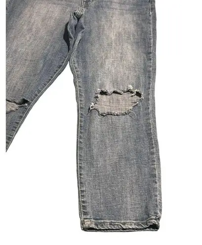 Ella Moss Jeans High Waist Straight Ankle Women's Size 14 Med Wash Distressed