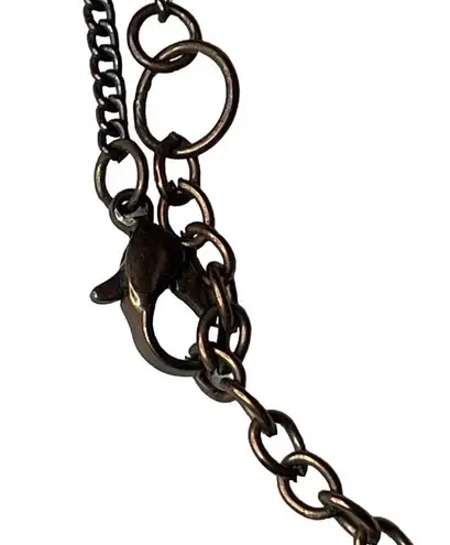 ZAD Bronze Leaf Pendant Necklace With Chain Lobster Clasp Retro u