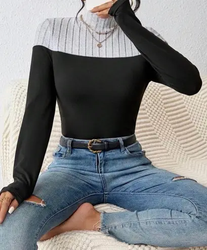 Lavishly Paris Nwt, Women's Decor Raglan Sleeve Mock Tee