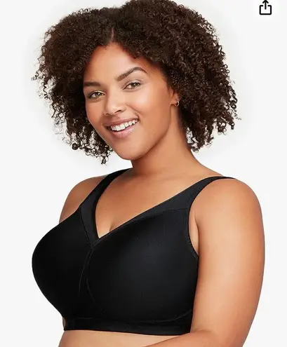 Glamorise Women's Full Figure MagicLift Plus Size Seamless Wirefree Back Close Sports Bra #1006