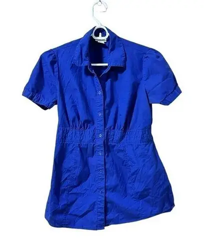 Motherhood Maternity Button Down Blouse Blue Size undefined