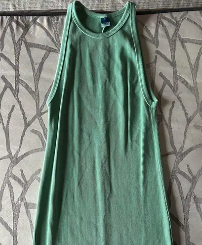 Old Navy green ribbed body con dress