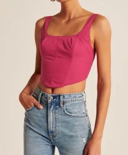 Abercrombie & Fitch Abercrombie Pink Corset Crop Top