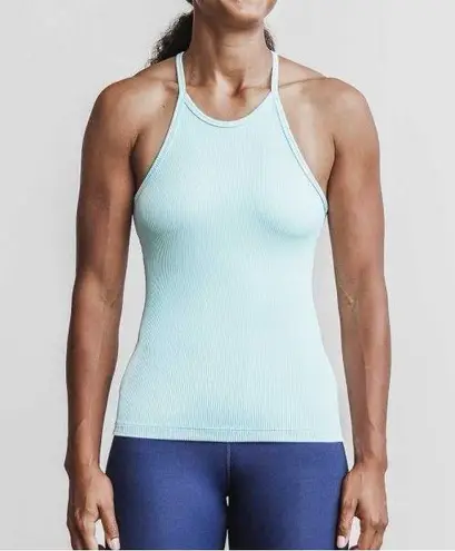 Nobull NWT Ribbed Halter Tank - Small - Crystal Blue