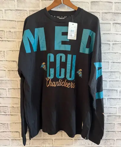 Pressbox NWT! GAMEDAY CCU Chanticleers black long sleeve pullover Size OS