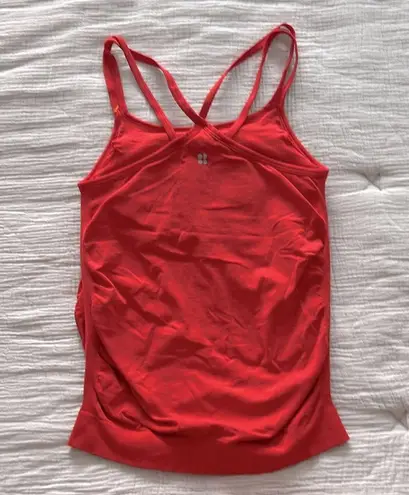 Sweaty Betty NWOT $79  London Red Seamless Workout Tank with Built in Bra S