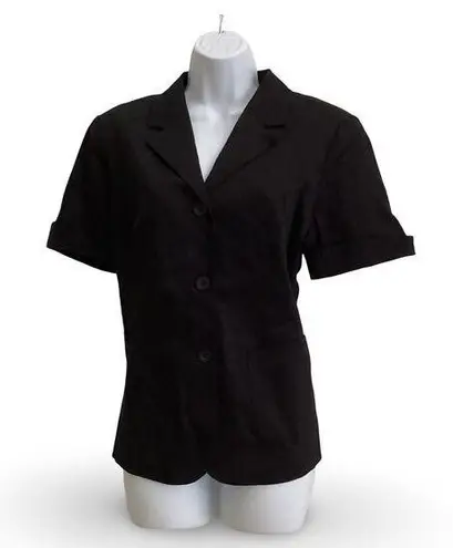 Hannah Short Sleeve Blazer Black Size 8