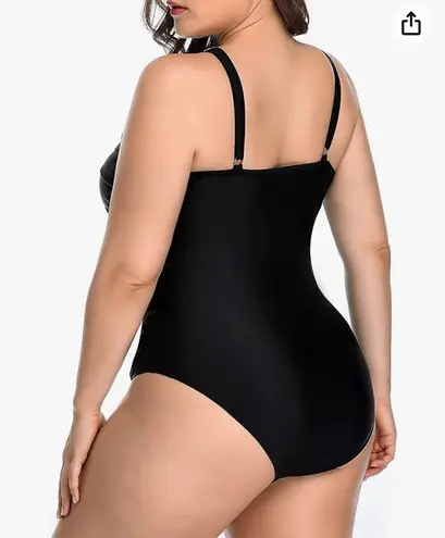 Aqua Eve Plus Size Swimsuit Women One Piece Swimsuit Tummy Control High Neck Bathing Suit Ruched