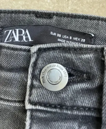 ZARA High Waist Faded Black Skinny Jeans