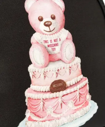Moschino Authentic leather/texture Teddy Cake zip Crosby