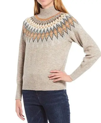 A loves A Dillards Mock Neck Fair Isle Wool Blend Sweater Medium