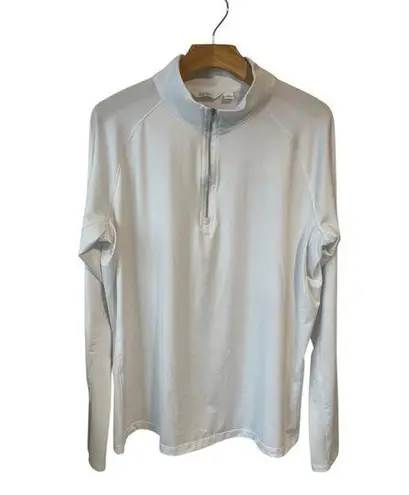 Lady Hagen Jacket Womens XL White Pull Over Quarter Zip UV Long Sleeve Golf NEW