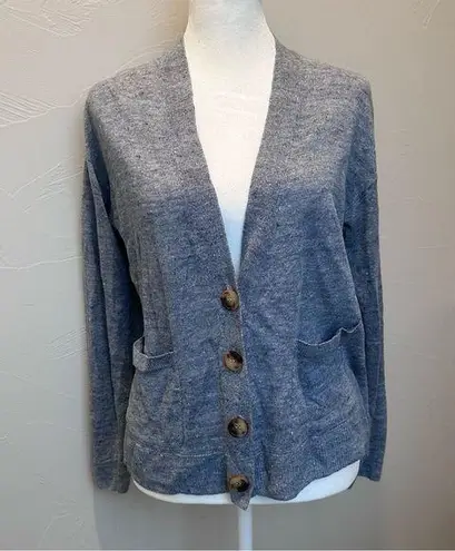 FatFace Women's Blue Chambray Linen Cardigan Size 2