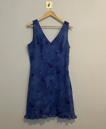 Vintage Blue romantic floral share summer dress sleeveless