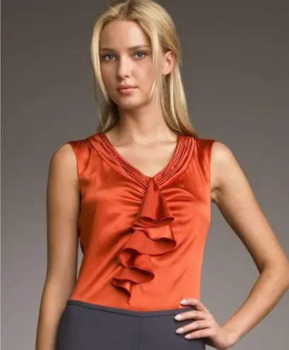 Armani Collezioni Ruffle-Front Silk Blouse Authentic
