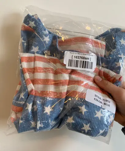 Pink Lily Show Off Your Stars and Stripes Tee