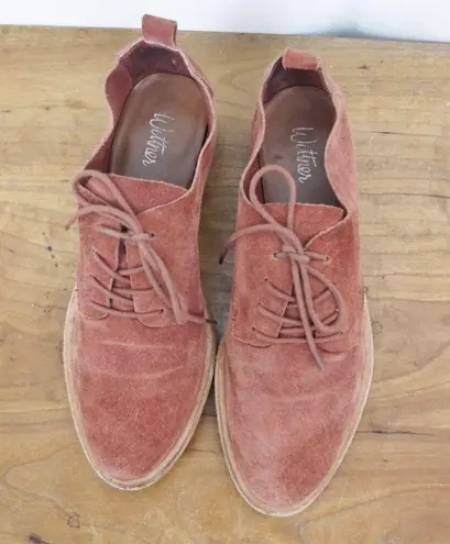 Wittner Suede Derby Ladies' Shoes Size 39 Red