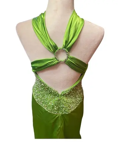 Mori Lee by Madeleine Gardner keyhole neck formal dress size 8 green
