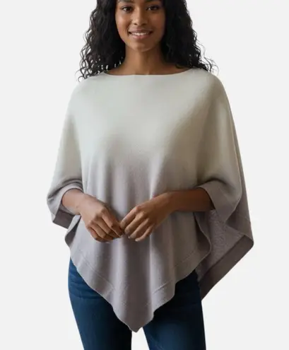 Barefoot Dreams Women’s Cozychic Ultra Lite Ocean Breeze Poncho Violet Ombre NEW