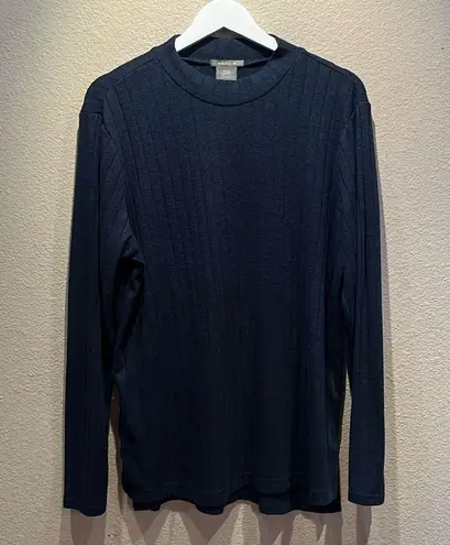 matty m Women’s Midnight Blue Ribbed Knit Mockneck Sweater Size XL