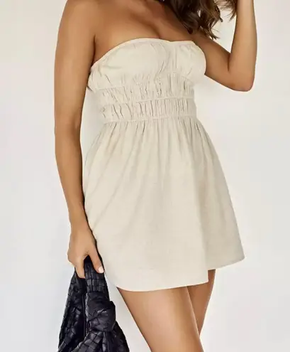 Meshki Eloise Linen Dress Natural