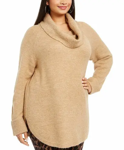 Style & Co  Women’s Sweater Cowl Neck Long Sleeve Pullover Chunky Camel Size L - Image 1