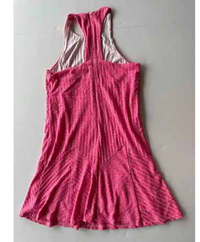 Hutch  Anthropologie Ribbed Fit and Flare Mini Dress Hot Pink Size S