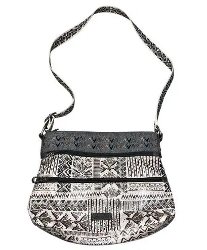 Sakroots Coated Canvas Embroidered Crossbody Purse Bag
