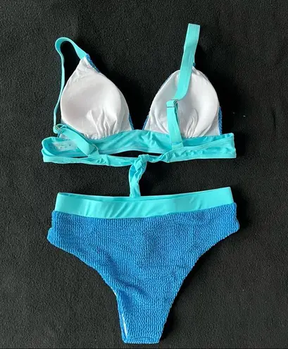 Boutique Ruched high waisted bikini set