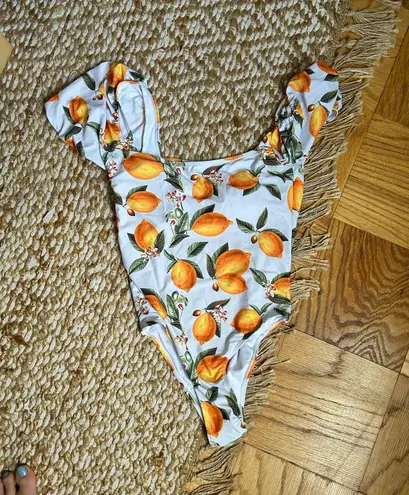 Marina West NWT Lemon One Piece Bathing Suit Orange Size M