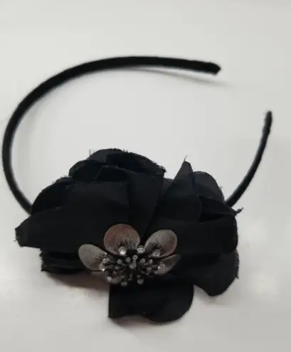 Black Flower Headband