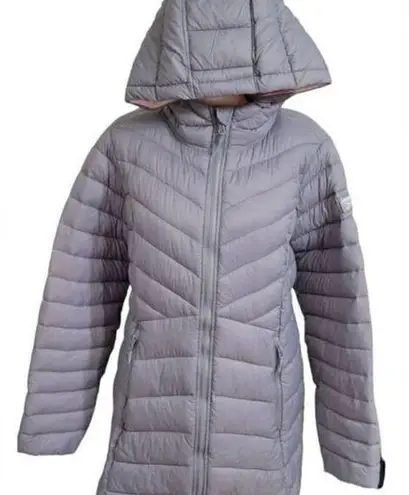 Reebok  Women's Glacier Shield Hooded Jacket Gray Large Puffy Packable