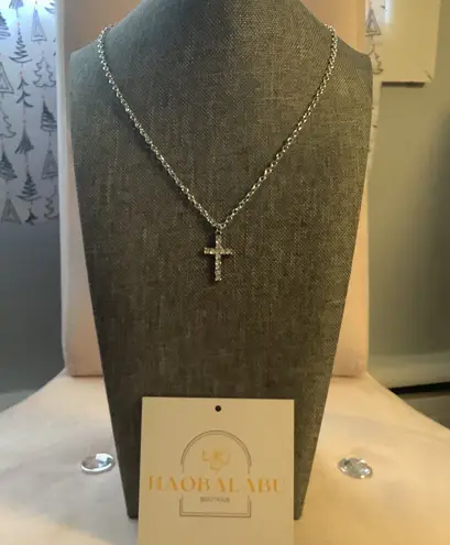 Handmade Sparkle Cross Necklace 