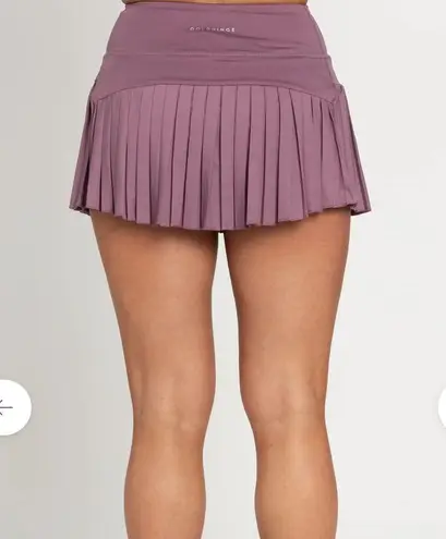 Goldhinge Pleated Plum Purple Skirt Skort Tennis Built in Shorts Large NEW