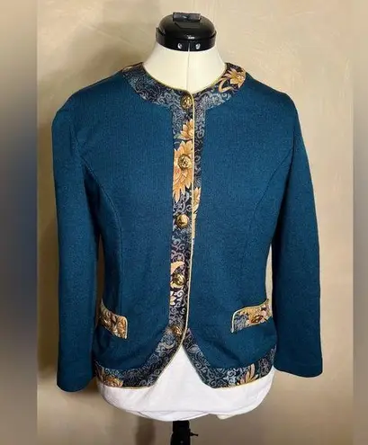 Jeffrey & Dara Petite by Linda Hutley Women’s VTG 3/4 Sleeve sweater,USA|Size:10 Blue