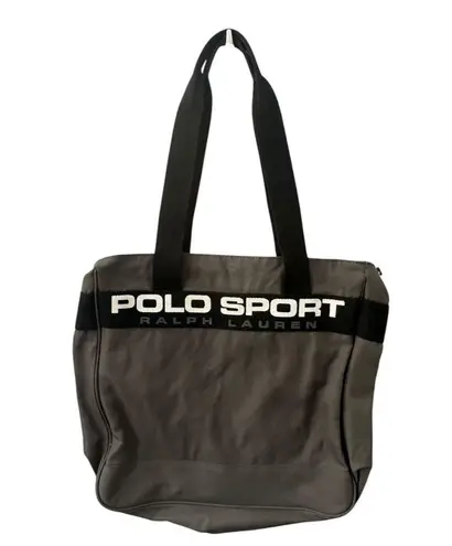 Polo Sport Ralph Lauren Vintage Grey Zipper Tote Bag Gray