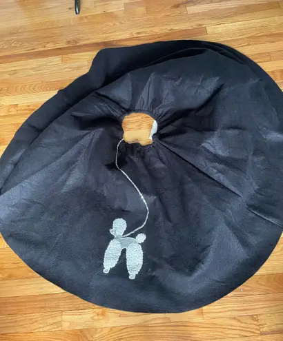 NWT Distinctive Costumes Felt Poodle🐩Full Winter Skirt Dog print Circle Skater sequin Tailored Black