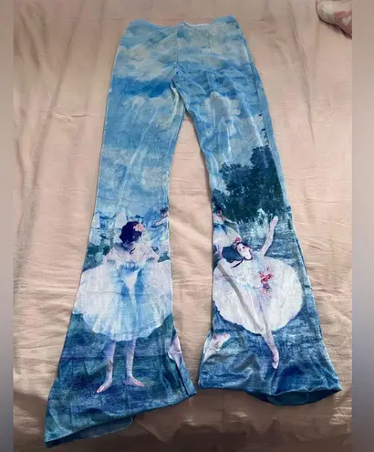 Sugar Thrillz Blue Ballet Print Leggings Size M