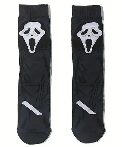 Scream Crew Socks Horror Movie Unisex Adult Ghostface Scary Halloween Creepy NEW Black