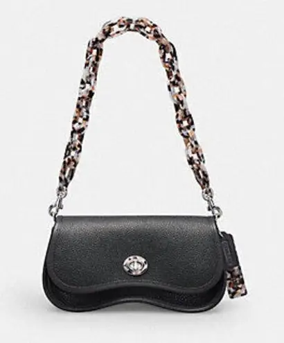 Coachtopia Black Wavy Dinky Bag With Crossbody Strap