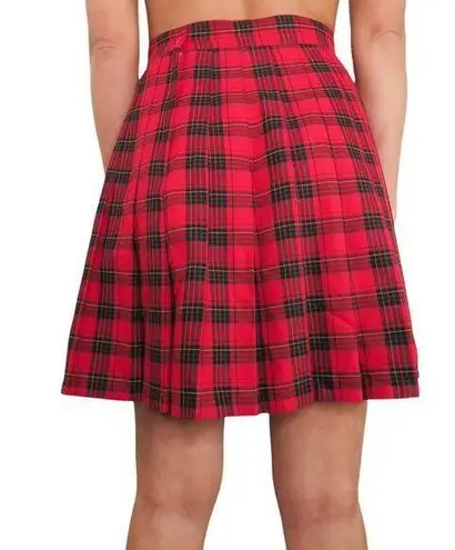 Y2k Weathervane Red Plaid Skirt Retro Vintage Schoolgirl Skirt Size 8