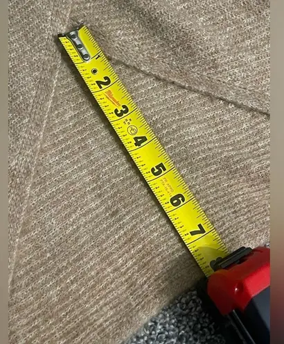 Dreamers by debut tan turtleneck long sleeve asymmetrical design sweater S