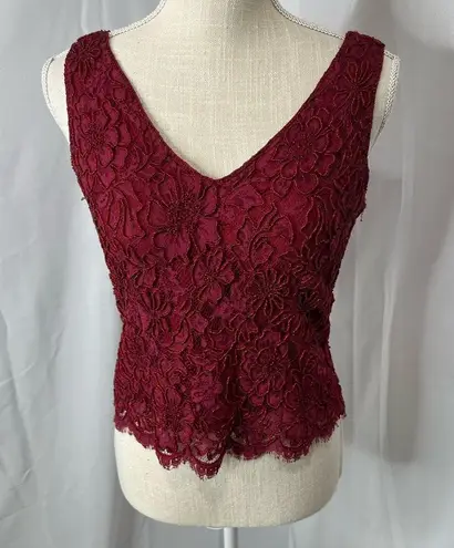 Ricki Freeman Teri Jon Nites beaded top Red Size 4