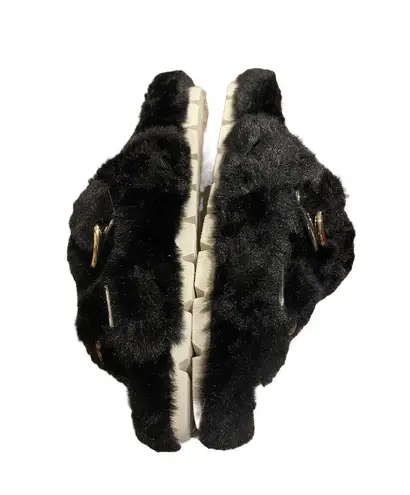 JSlides J/Slides Bree Faux Furry Slides Slip on Sandals Shoes