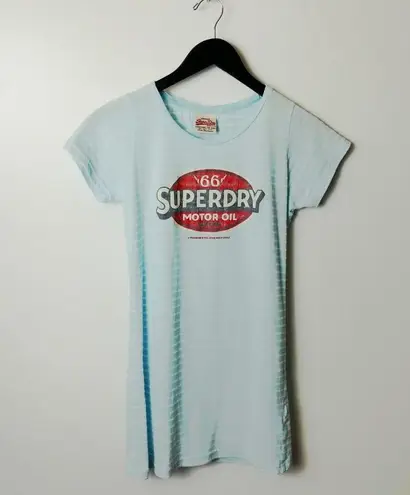 Superdry Motor Oil 66 T Shirt Dress Tunic Graphic Tee Top Short Sleeve Cotton M