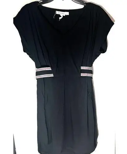 BCBGeneration  BCBG BLACK Belted MINI DRESS SIZE XS stretchy knit LBD