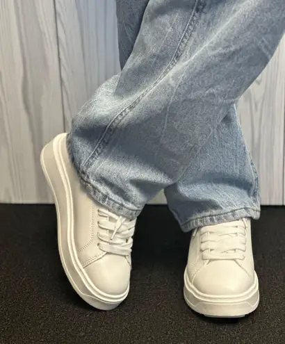 Soda White Vegan Leather Sneakers