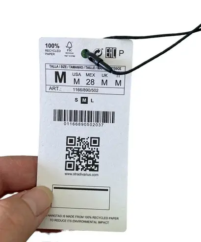 Stradivarius Asos Green Mid Rise Belted Wide Leg Slacks Size Medium