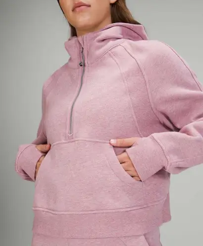 Lululemon Scuba Oversized Half-Zip Hoodie Heathered Pink Taupe XS/S