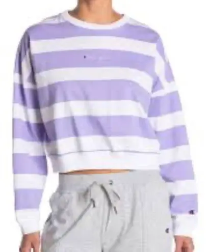 Champion  striped cropped pullover XL